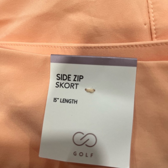 CALIA Women's TrueLight 15" Golf Side Zip Skort size 6 Peach - Picture 5 of 6